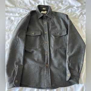 HUCKBERRY & TAYLOR GRAY WOOL EXPLORERS SHIRT - 40 MENS